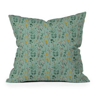 Deny Designs - 16" x 16" Holli Zollinger Zarah Wildflower Outdoor Green